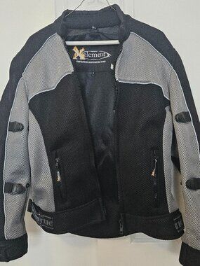 Xelement Mesh Motorcycle Jacket Black Gray Moto Riding Jacket S NO Armor Shell